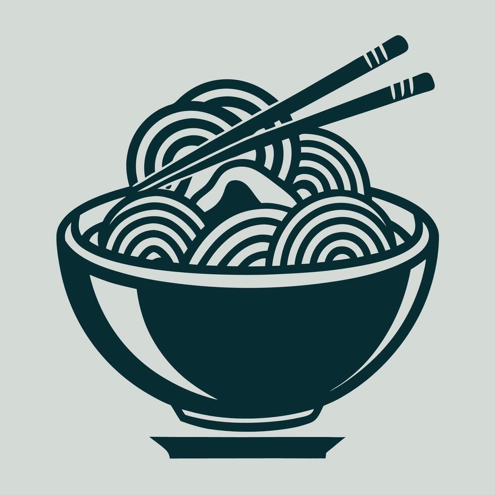 Vibrant Logo for Authentic Japanese Noodle Dish Ramen vector