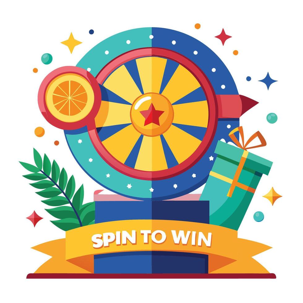 Spin to Win Lucky Promotions with Enticing Gift Prizes vector