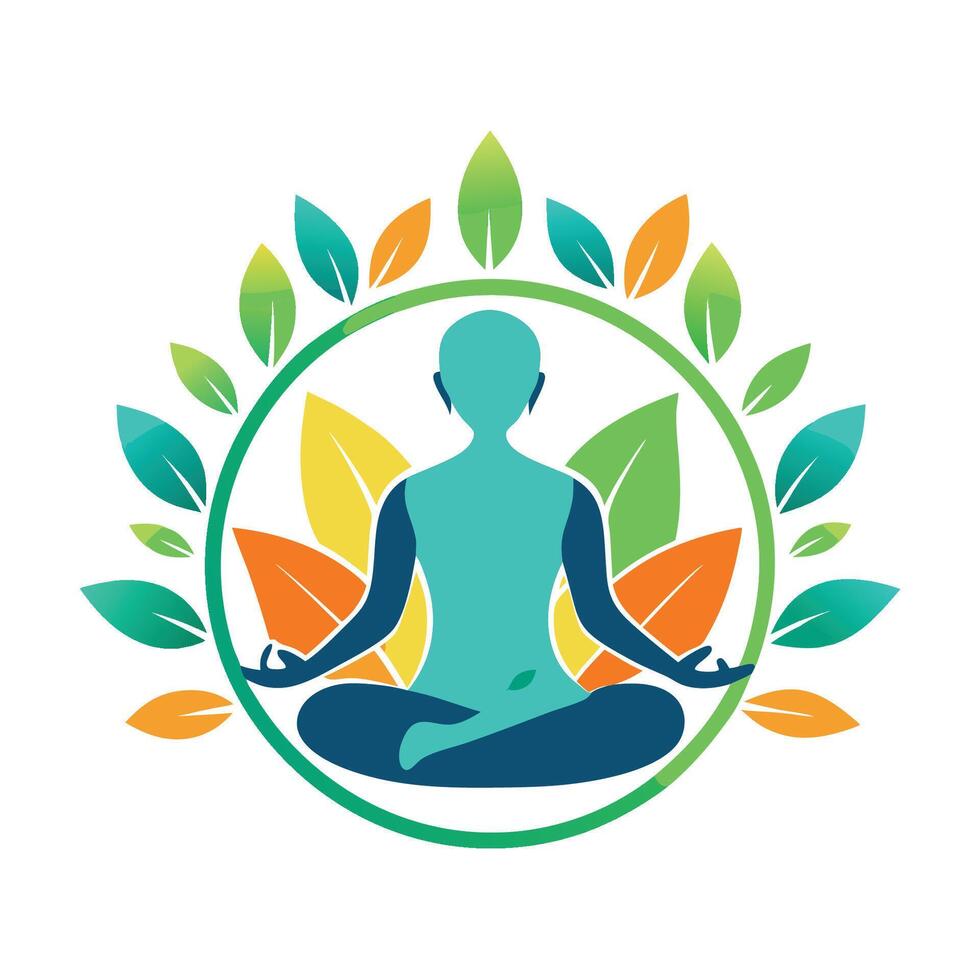 Graphic Template for Yoga Meditation and Health Logo vector
