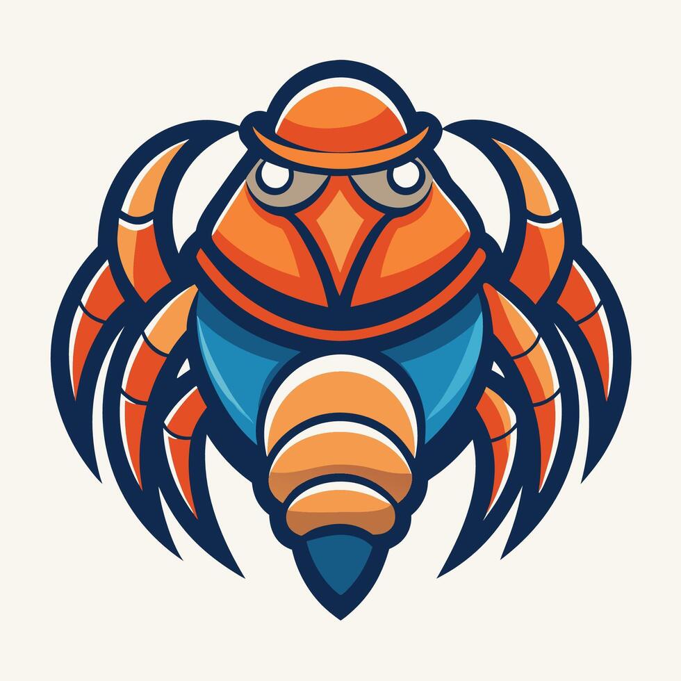 Full Color Logo Template for Hermit Crabs vector