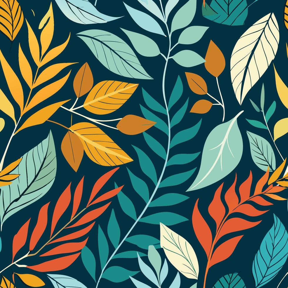 Nature s Graceful Embrace Delicate Branches and Serene Leaves in Harmony vector