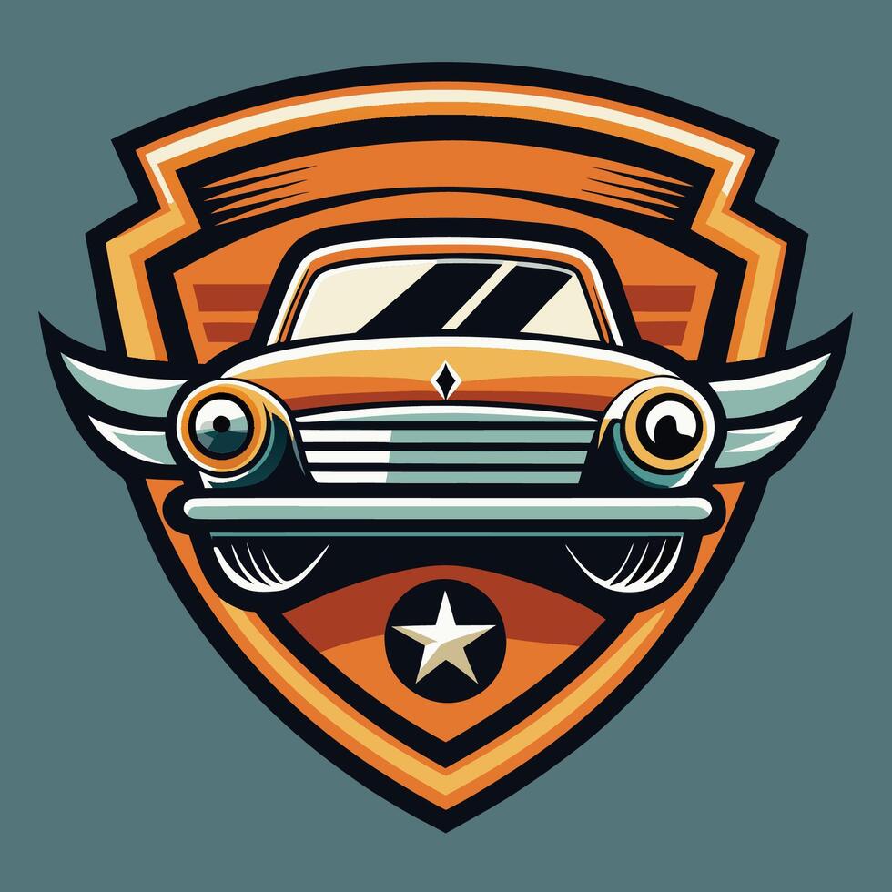 Vintage Automobile Badge Logo Template for Classic Car Enthusiasts vector