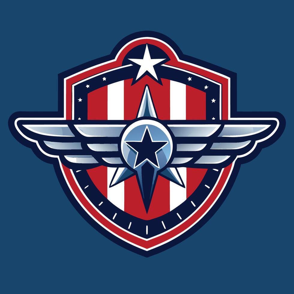 Majestic American Aircraft Soaring through the Air vector