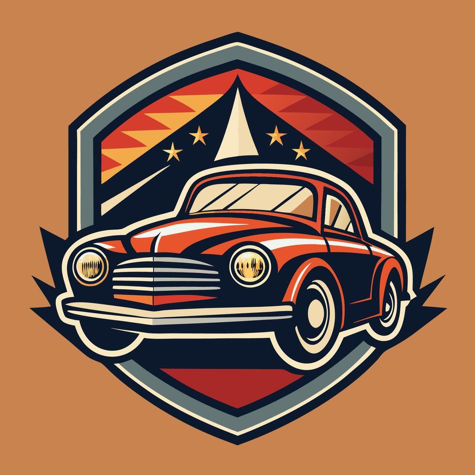 Illustration of Vintage Automobile Logo Template vector