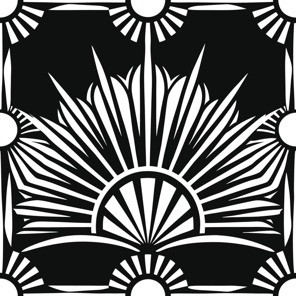 Vintage Style Art Deco Decorative Element with White Background vector