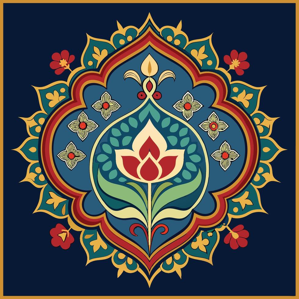 Exquisite Persian Traditional Motif for Wedding Invitations vector