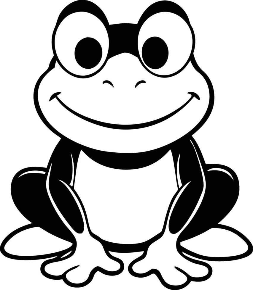 Cute toad with white background. vector