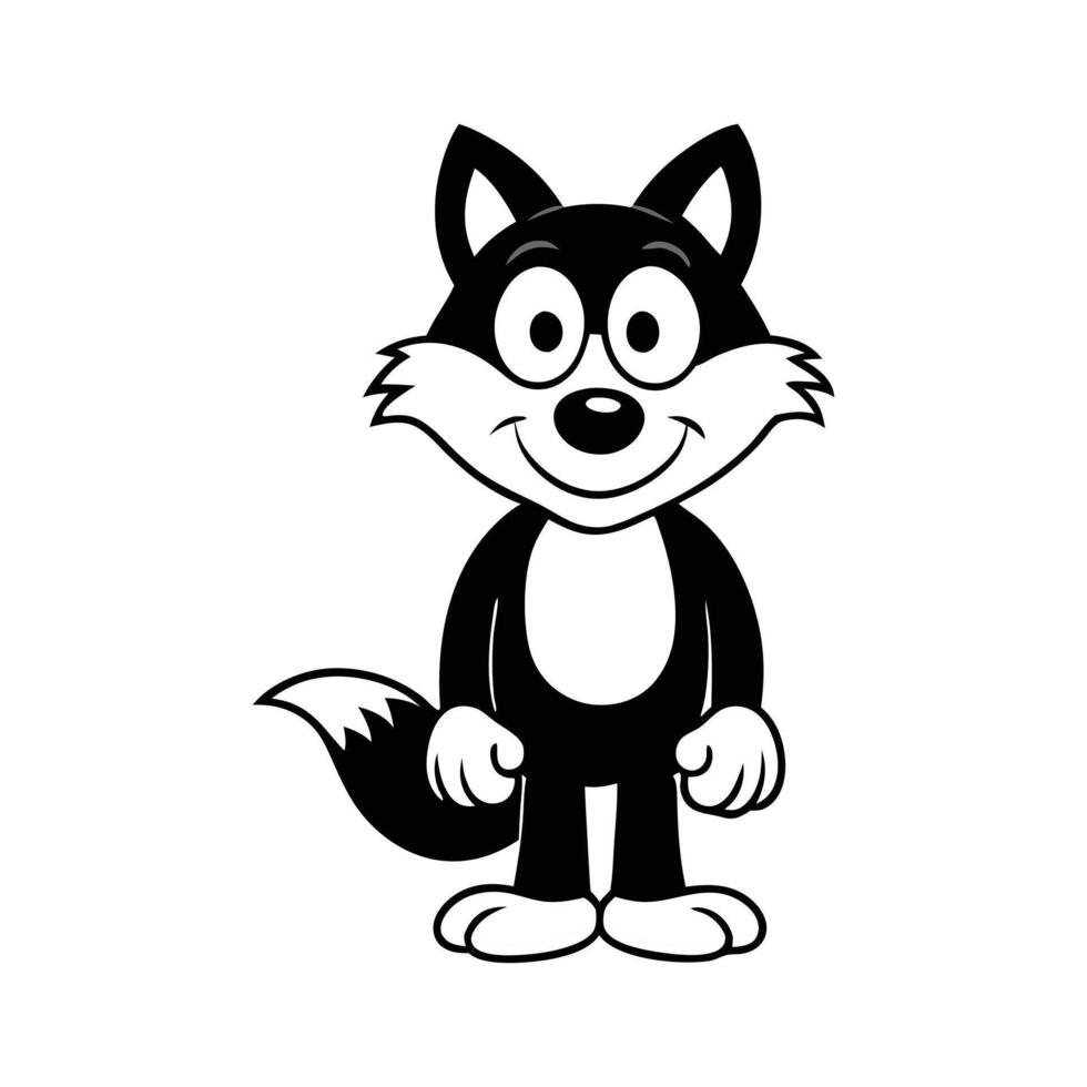 Cute weaswel with white background. vector