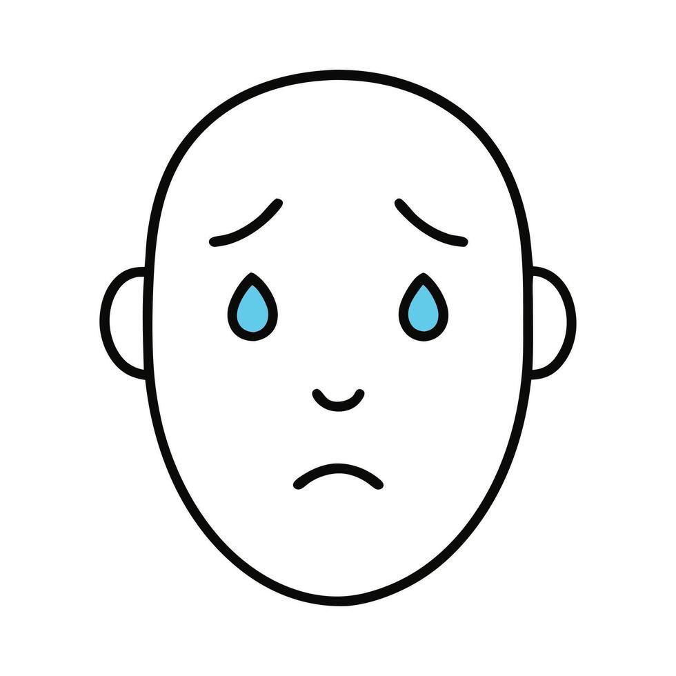 A silhouette face white background. vector