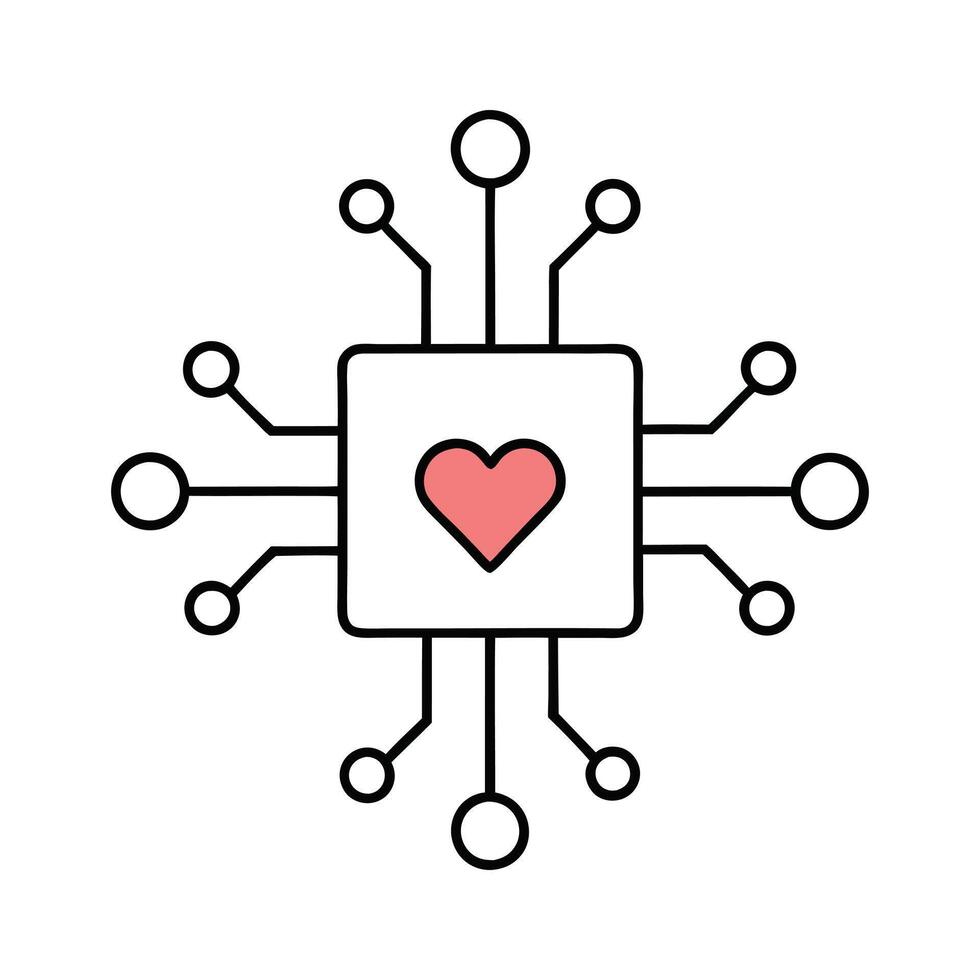 A silhouette circuit board a white background. vector
