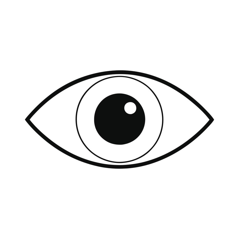 Beautiful eye on a white background. vector