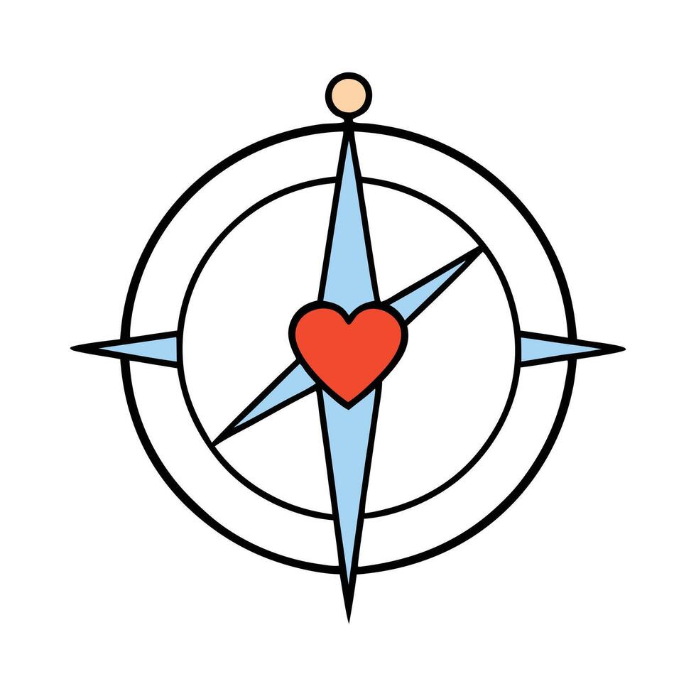 A simple compass. vector