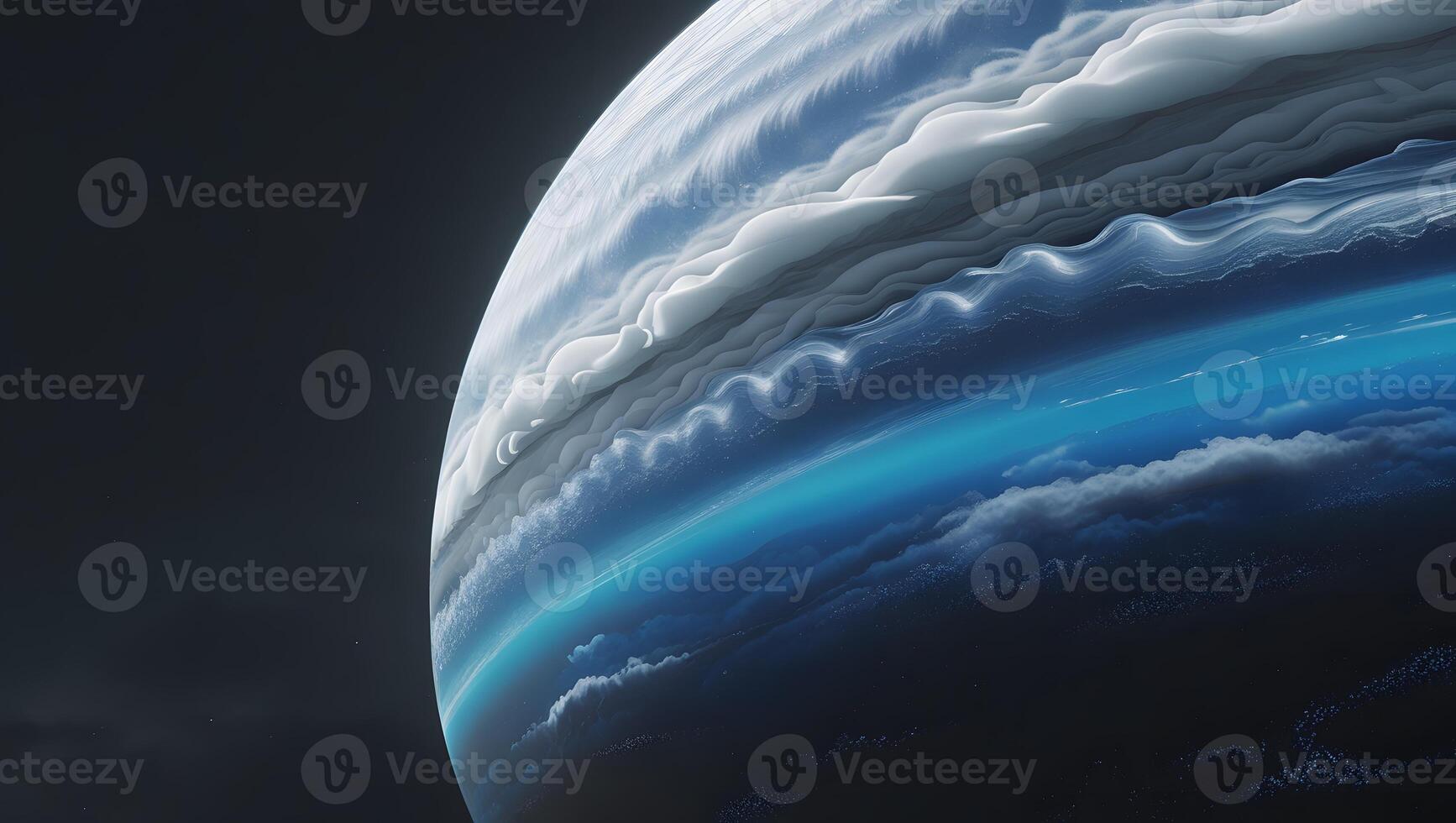 An artist's rendering of the planet with clouds photo