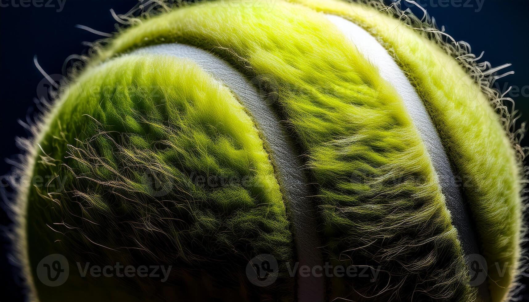 Close-up View of a Tennis Ball Showcasing Texture and Detail During a Match on a Sunny Day photo