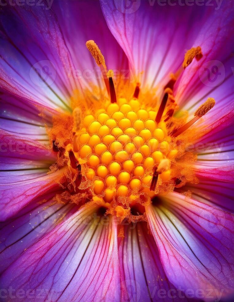 Vibrant Close-Up of a Flower Showcasing Intricate Details and Bright Colors in a Natural Setting During Daylight photo