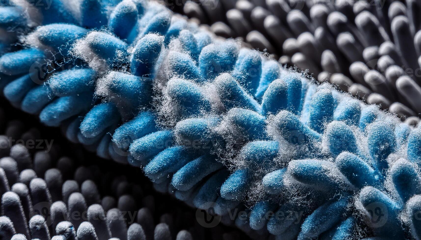 Detailed View of Soft Blue and Gray Surface Textures With Fuzzy Elements Creating an Intriguing Pattern photo