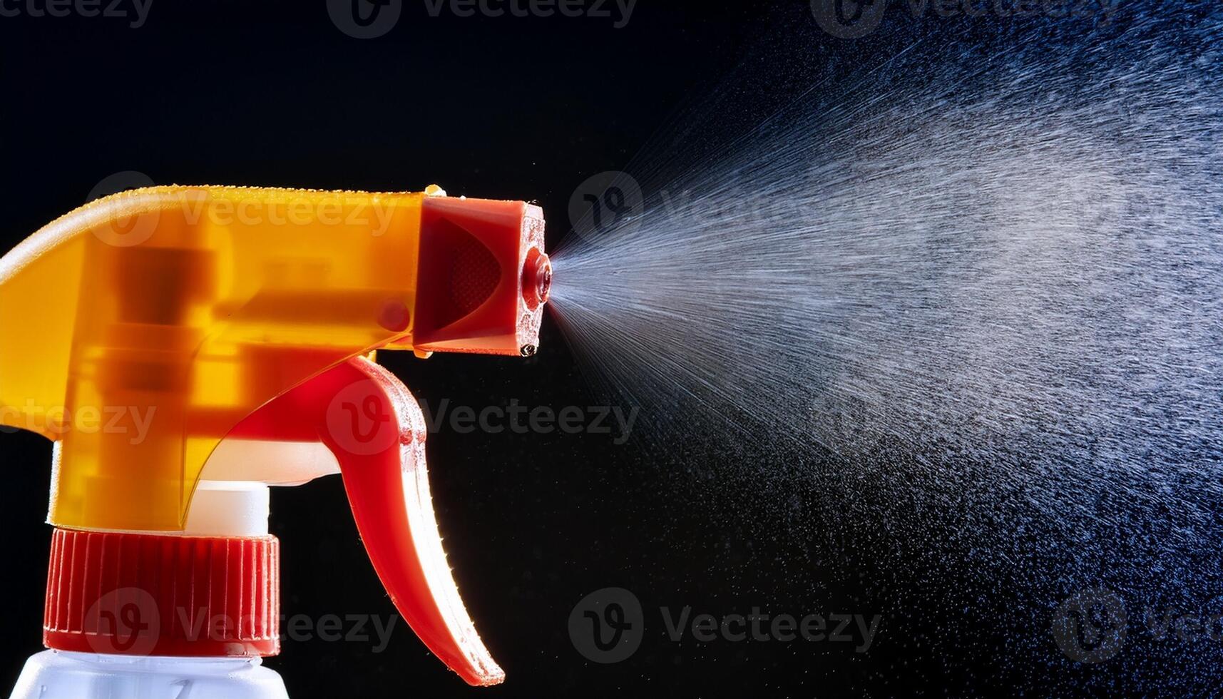 Spray Nozzle Releasing Fine Mist, Showcasing a Cleaning Tool in Action photo