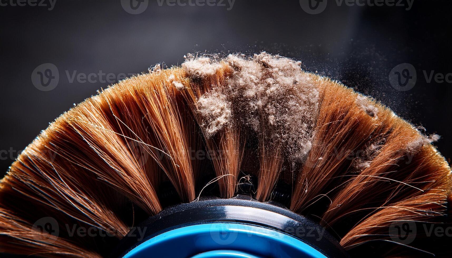 Dust Collects on a Cleaning Brush Highlighting the Importance of Maintenance in Home Cleanliness photo