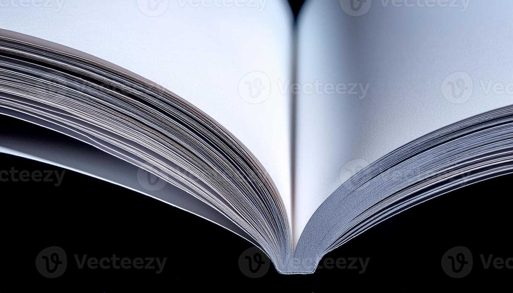 Pages of an Open Book Show Blank Spaces Waiting to Be Filled With Stories and Knowledge photo