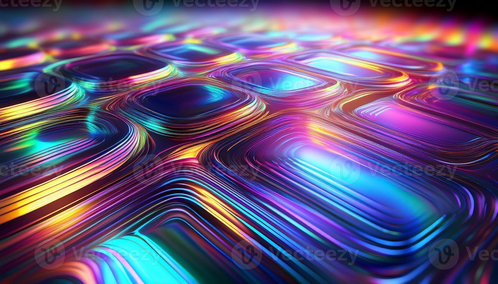Colorful Abstract Patterns Create a Mesmerizing and Dynamic Surface in a Vibrant Futuristic Setting photo