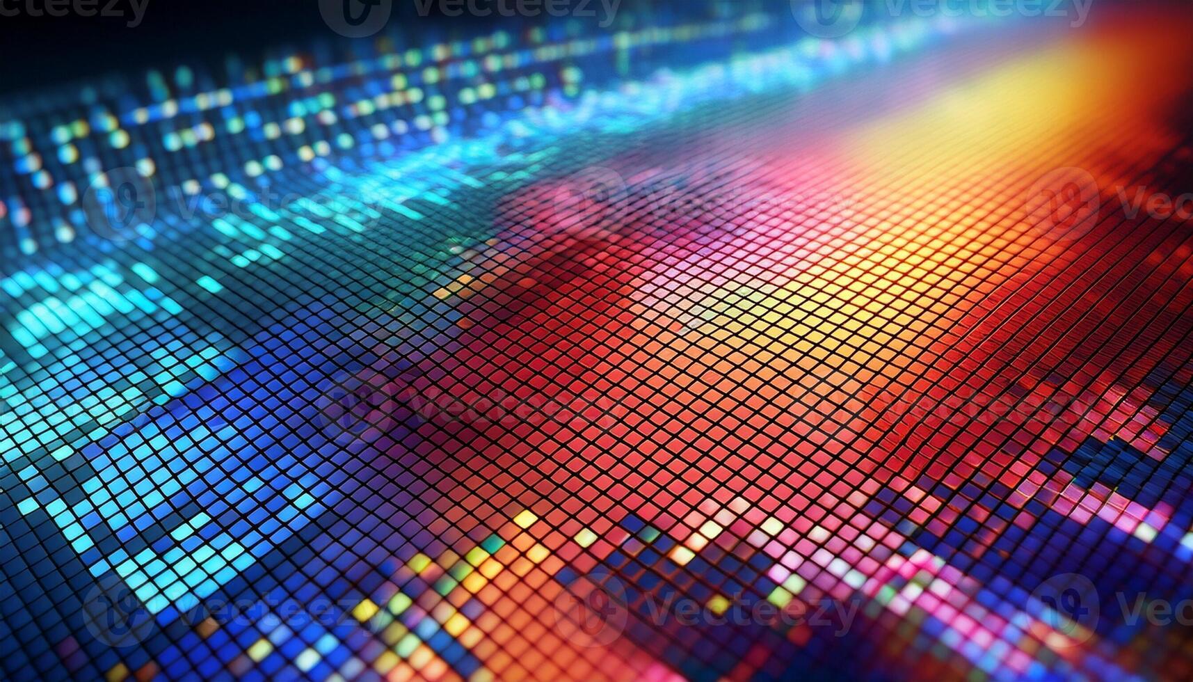 Colorful Digital Mosaic Pattern Showcasing Vibrant Hues and Intricate Details in a Visually Engaging Design photo