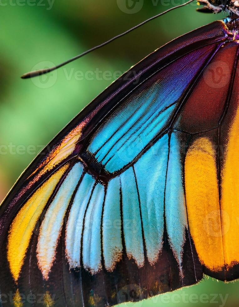 Beauty of a Butterfly Wing Showcasing Vibrant Colors in a Natural Setting During Daylight photo