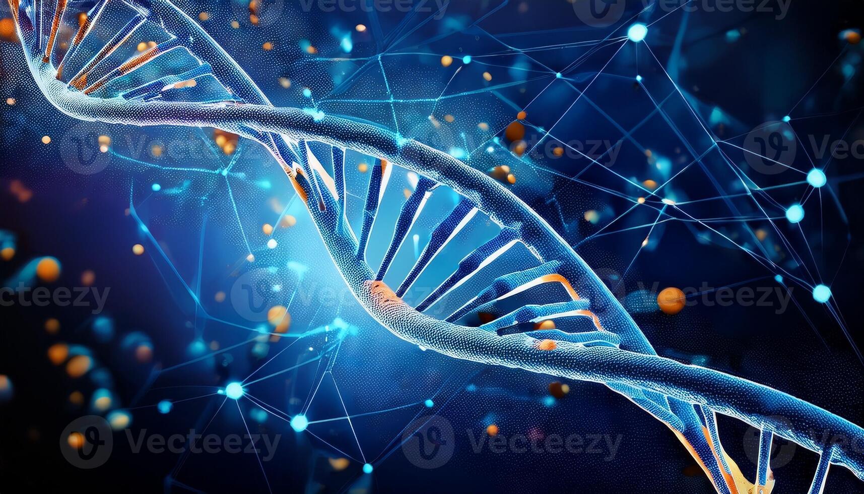 Exploring the Intricate Structure of DNA Illustrated With Vibrant Colors and Detailed Design photo