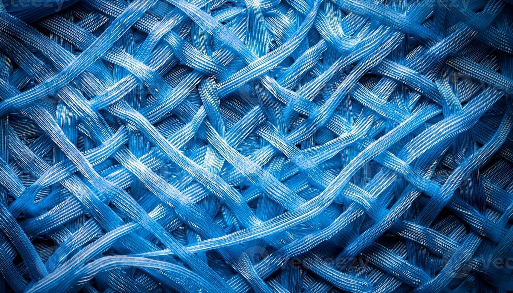 Intricate Blue Woven Texture Showcasing Detailed Craftsmanship in Modern Design photo