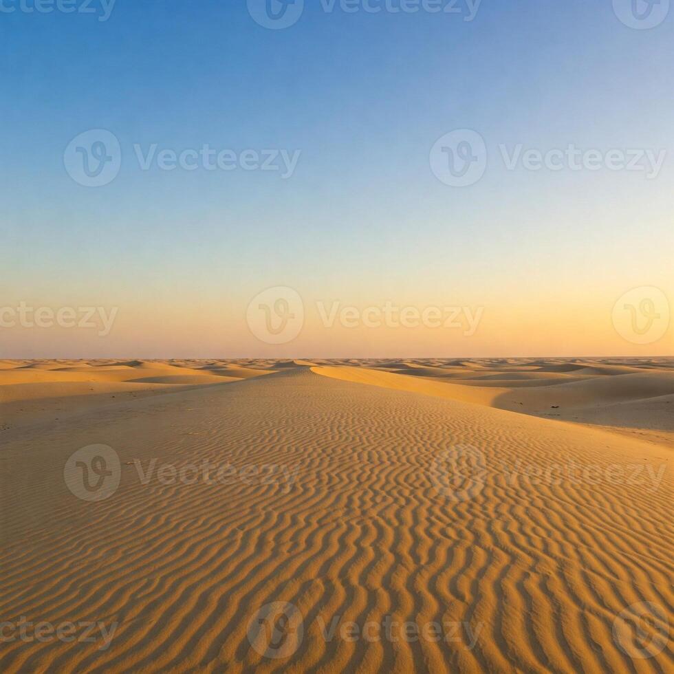 The desert is empty and has sand dunes photo
