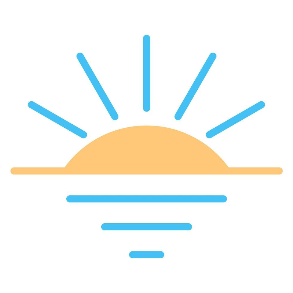 Sunrise icon illustration vector