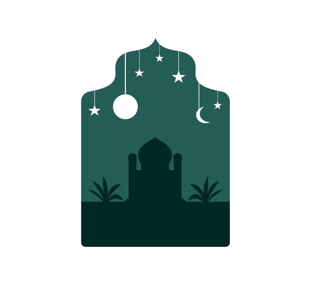 Classic Mosque Silhouette Art vector