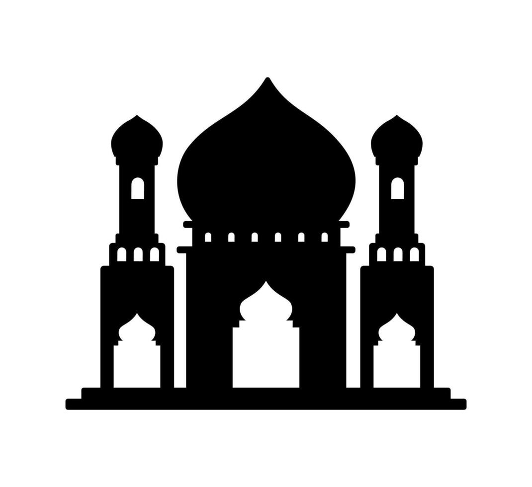 Elegant Mosque Silhouette Art vector