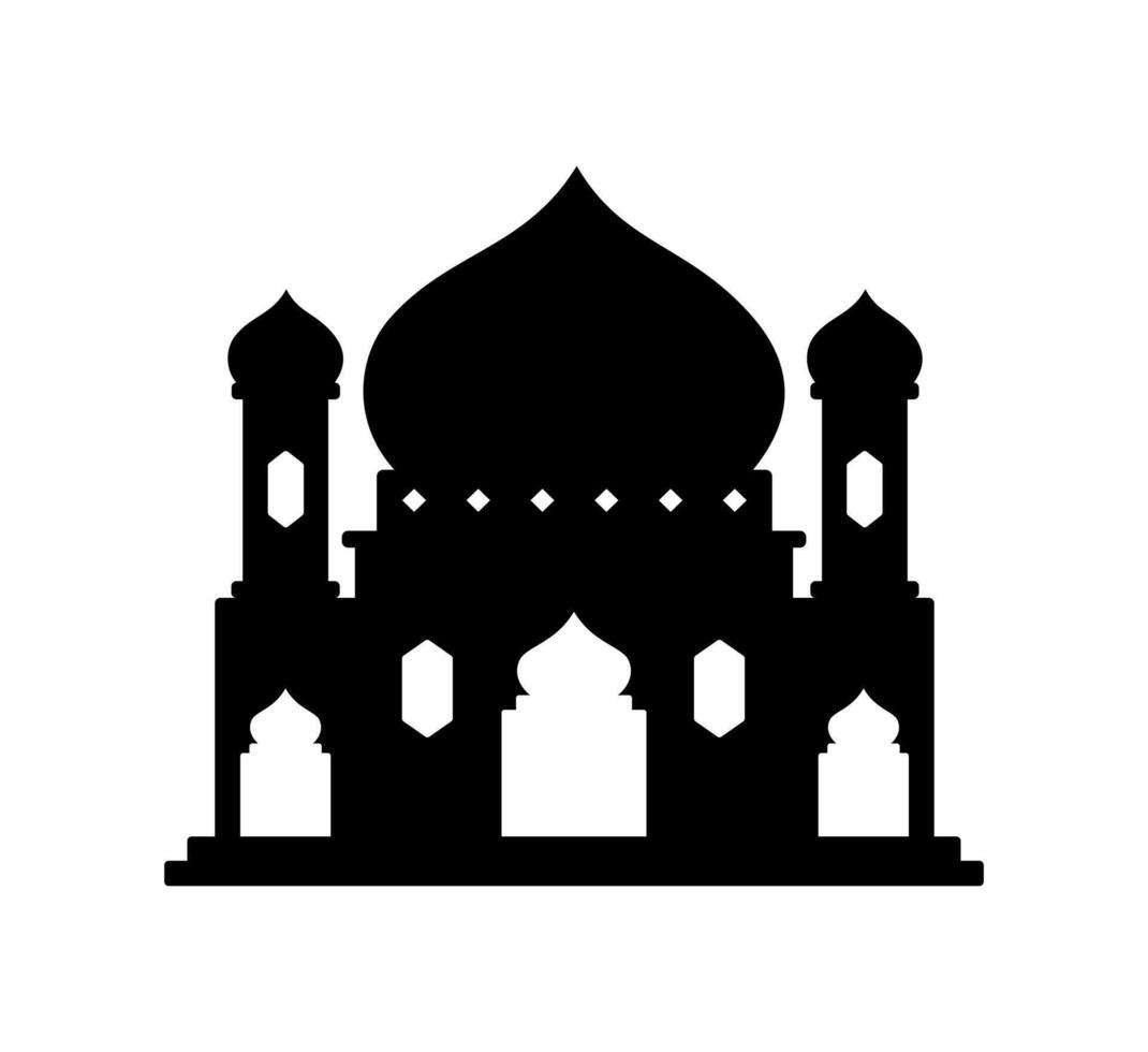 Islamic Mosque Silhouette Art vector