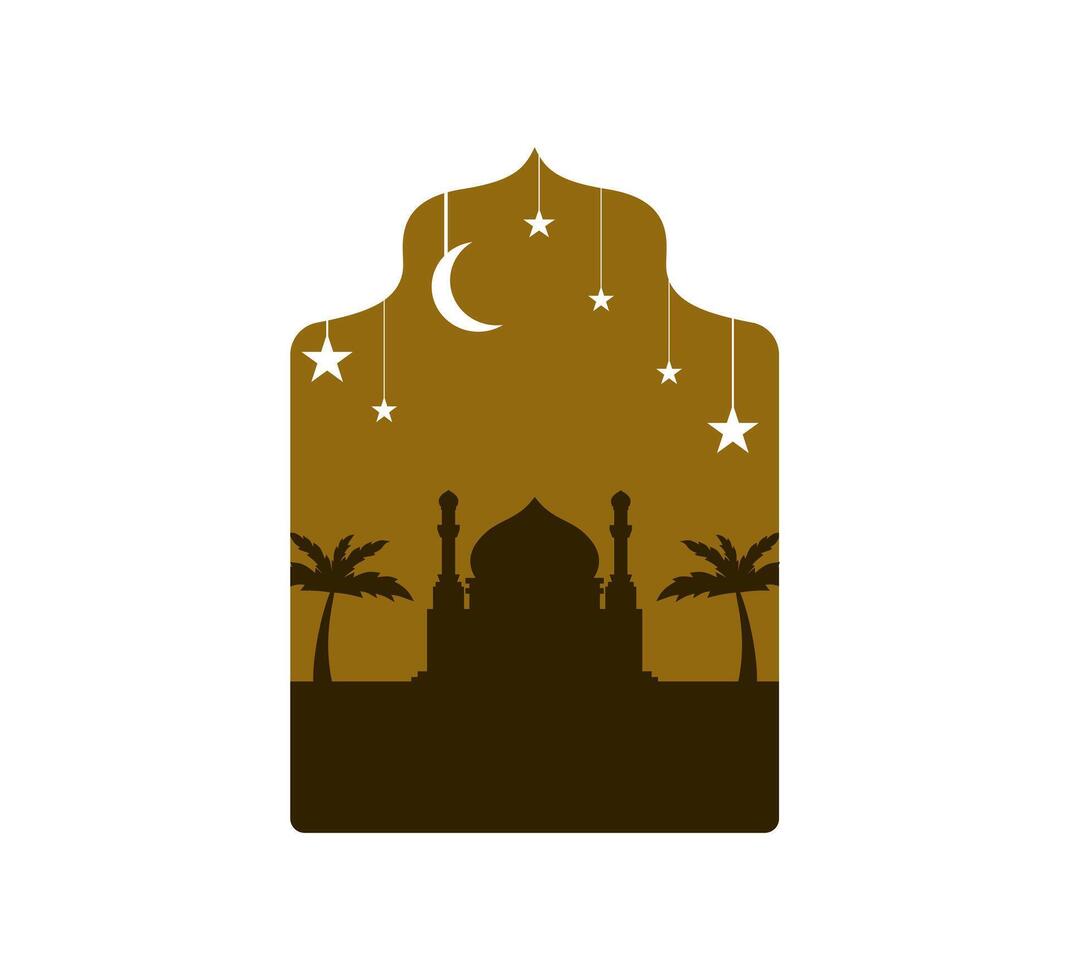 Islamic Architecture Silhouette Design vector