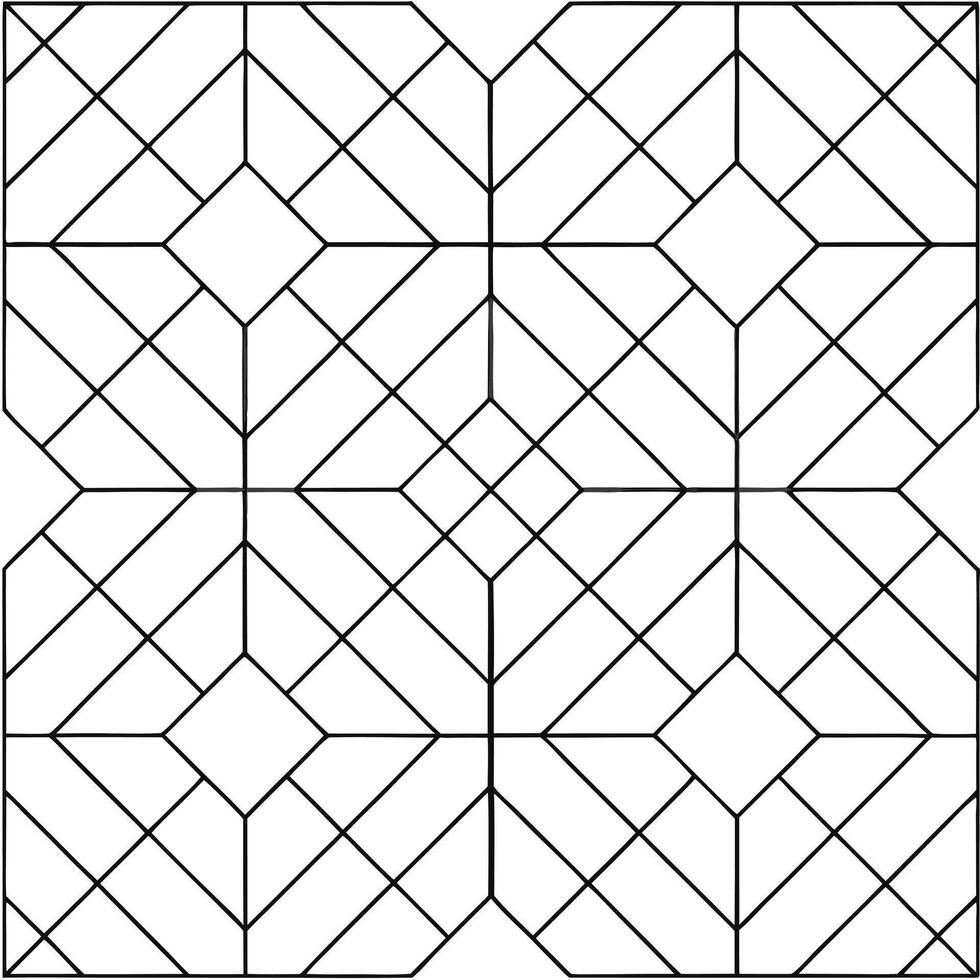 Geometric Hexagonal Tessellation Elegant Black and White Pattern Design vector