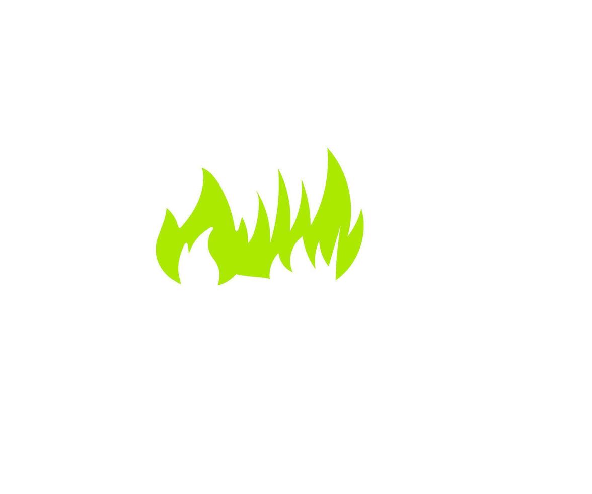 icon flame green vector