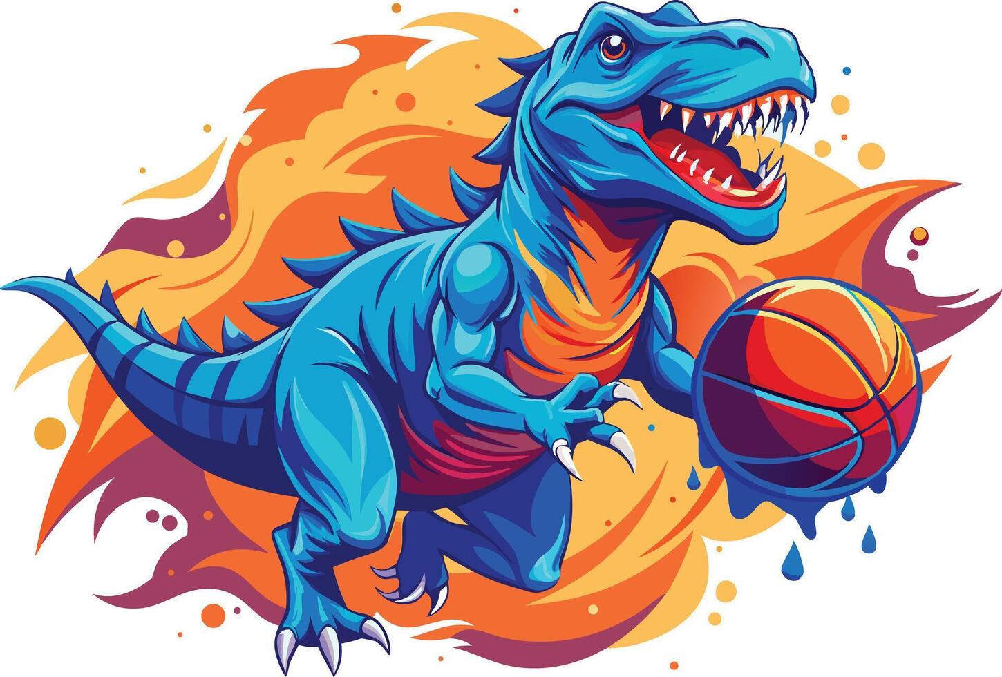 Cartoon Illustration of an Adorable Dinosaur vector