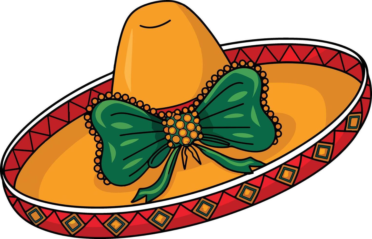 colorful illustration traditional Mexican sombrero vector