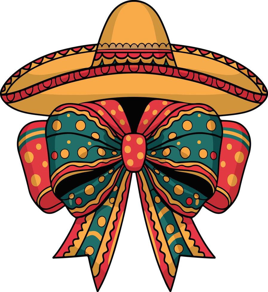 Sombrero Clipart symbols of holiday. vector