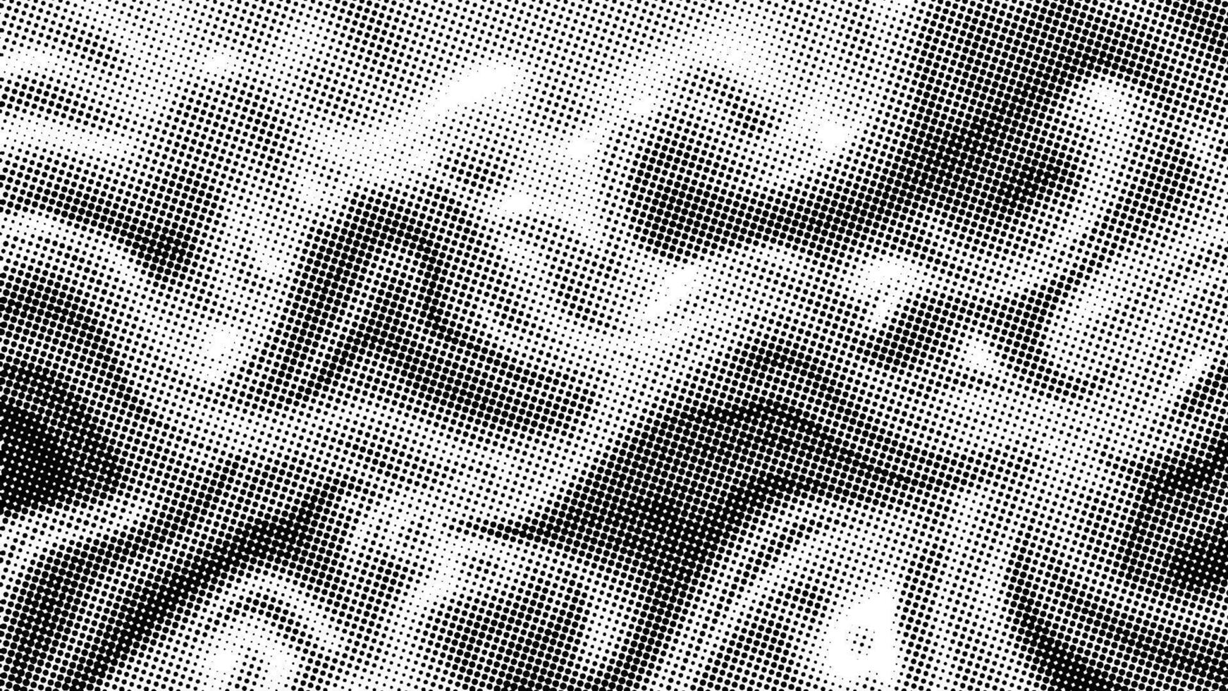 Flowing dots particles wave pattern halftone black gradient shape isolated on white background. in concept of technology, science, music, modern. illustration. vector