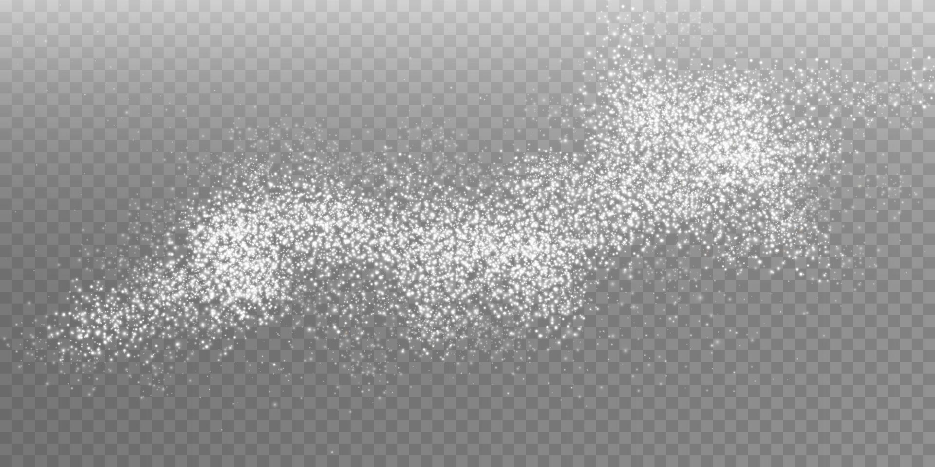 A delightful scene of white sugar crystal particles scattering gracefully across vector