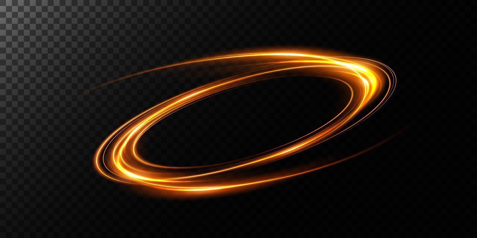 Golden Swirling Light Effect for Stunning Visual Appeal vector