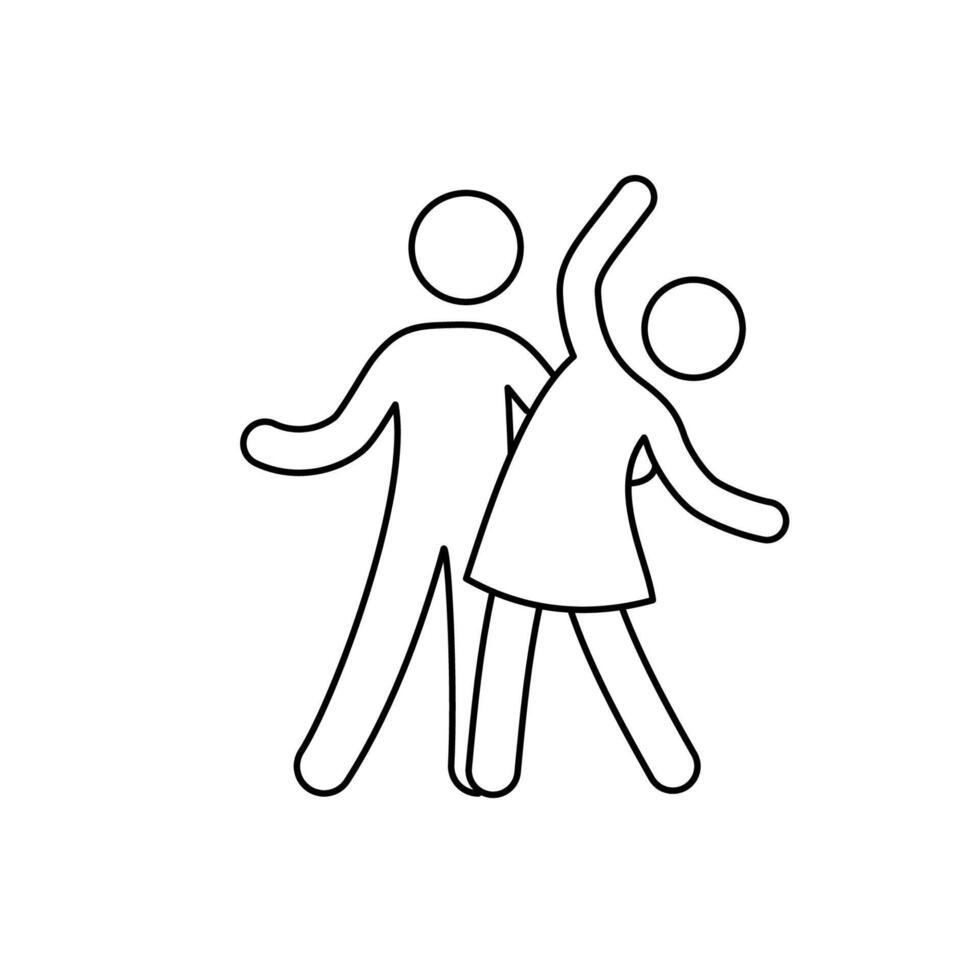 A man and woman dancing together in a line vector