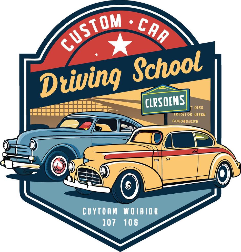 driving school modern sport car vector