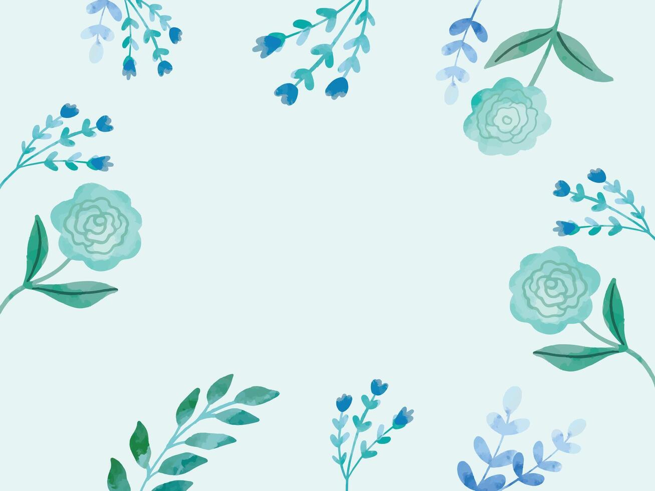 Spring floral in watercolor background. Luxury wallpaper design with lotus flowers, line art, golden texture vector