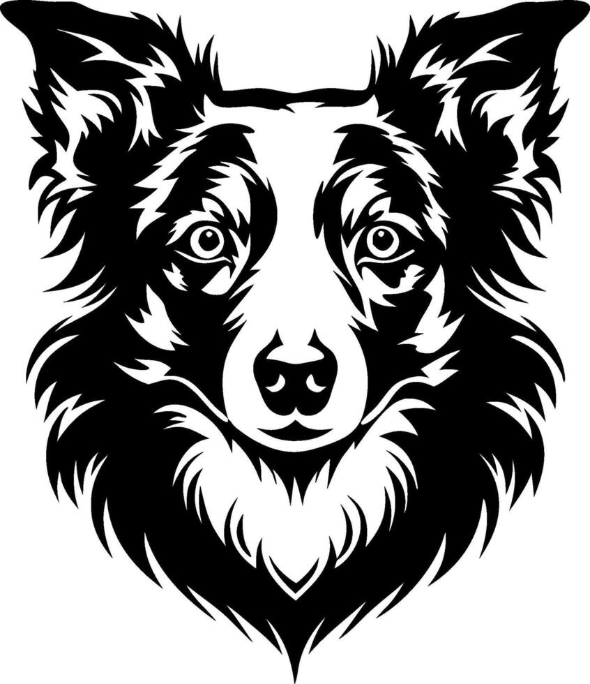 Simple Black Dog Head Silhouette Vectors for Elegant Designs