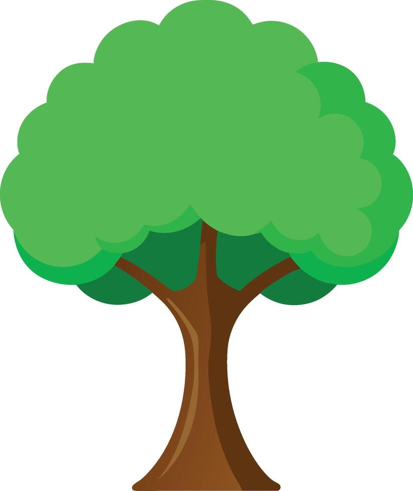 Bold and Bright Cartoon Tree Vectors for Posters, Merchandise