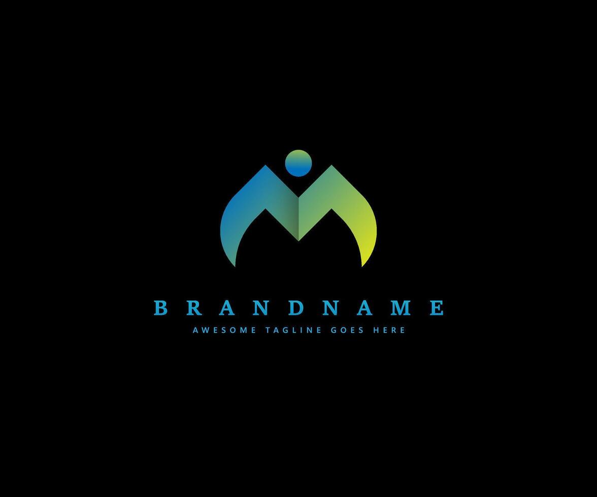 A logo for a company that is blue and green vector