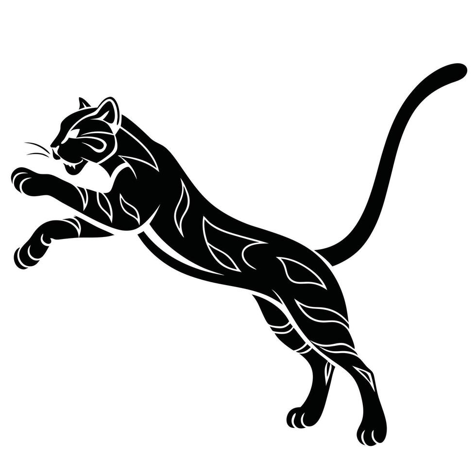 Black Panther Stylized Illustration Design vector