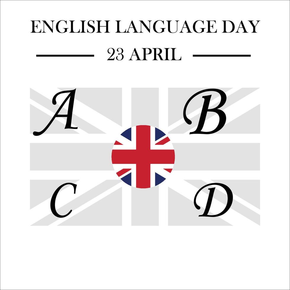 english language day social media post vector